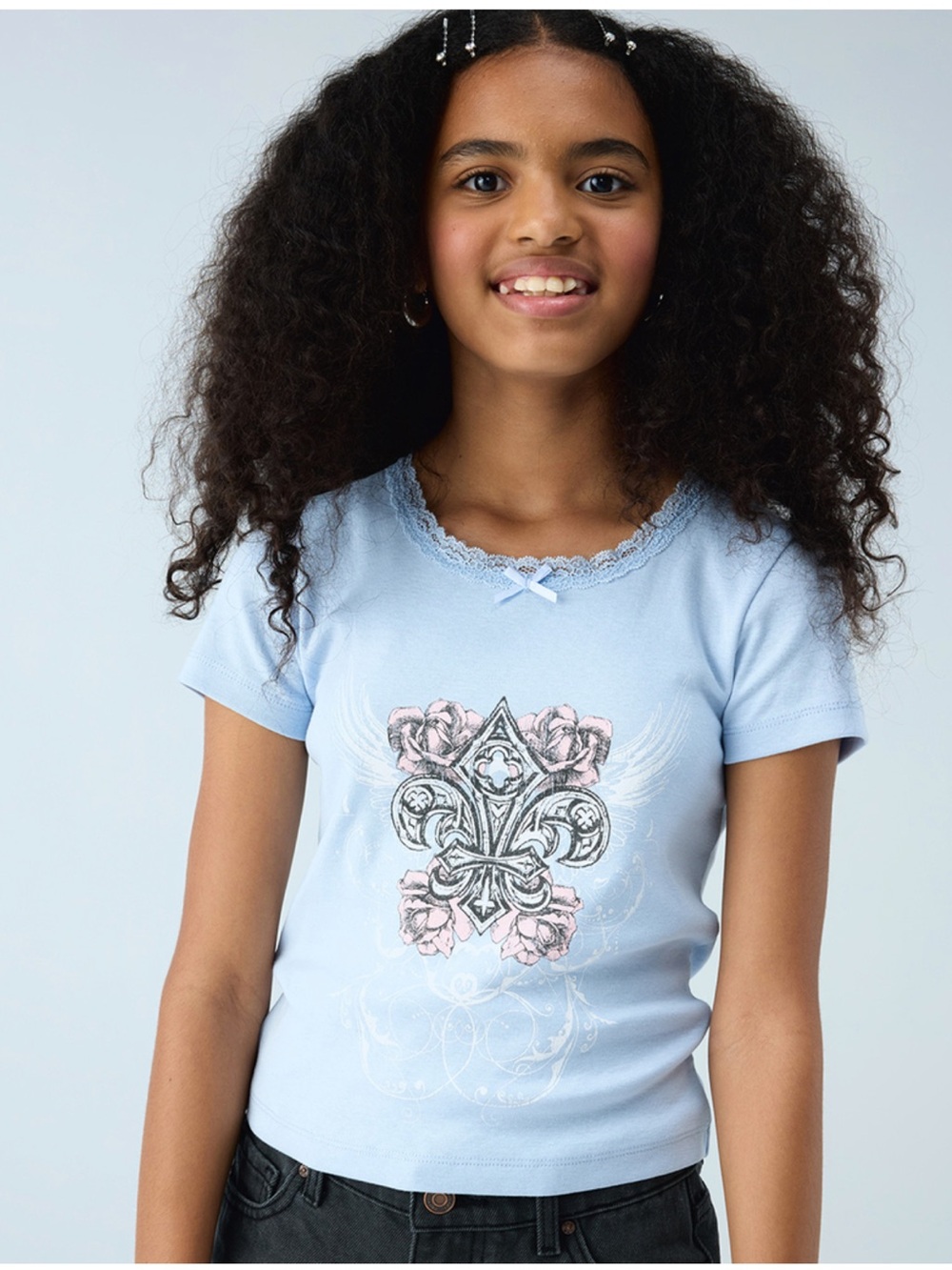 Tilly's FULL TILT Fleur De Lis Girls Tee